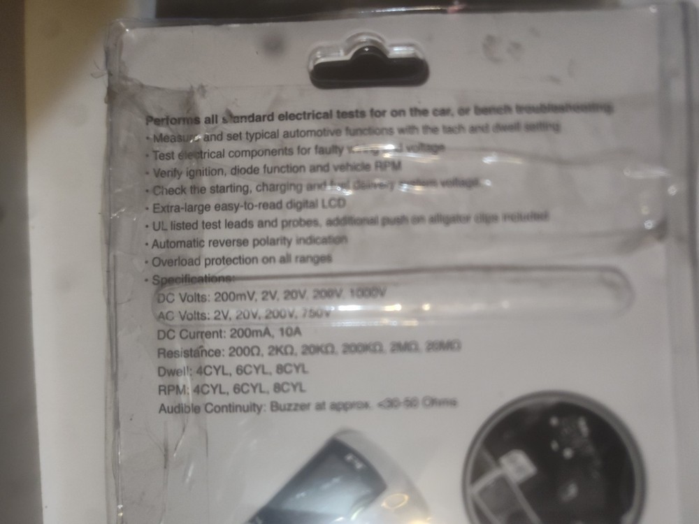 Performance Tool W2972 Digital Automotive Multimeter