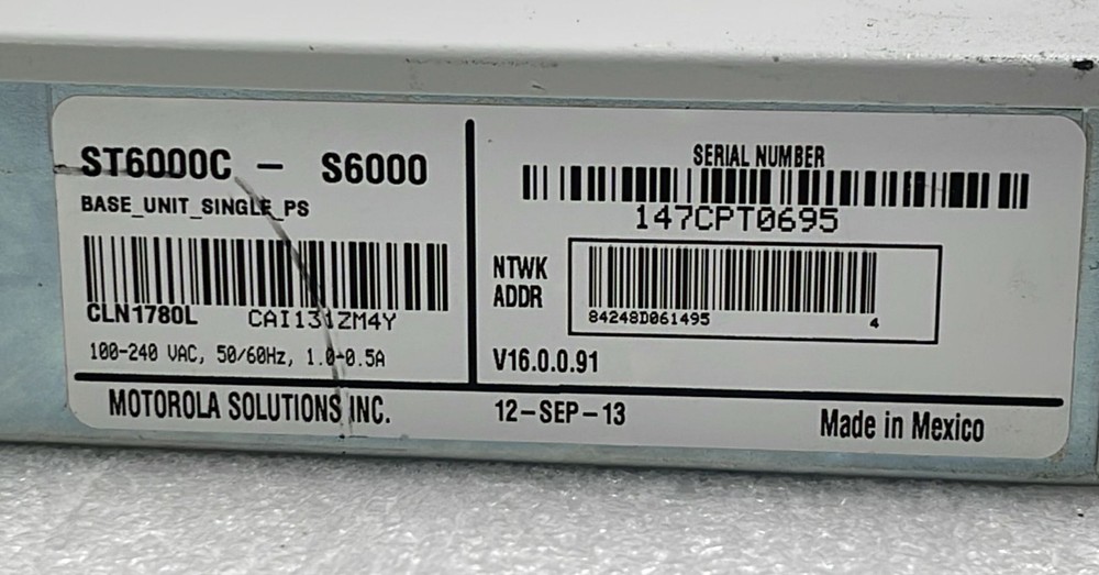 Motorola S6000 Base Unit Single PS Broadband Network Server ST6000C-S6000