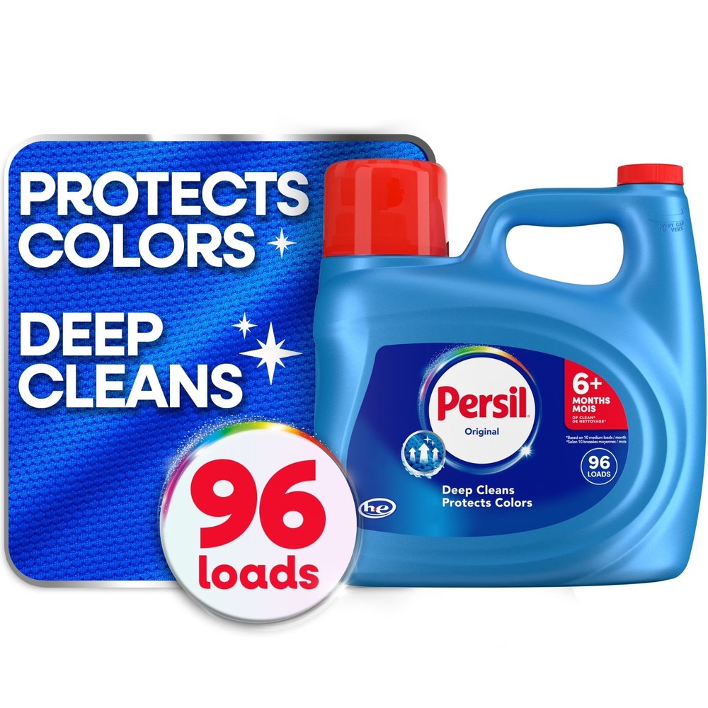 2 Pack Persil Deep Clean Liquid Laundry Detergent, Original, 126 fl oz, 96 Loads