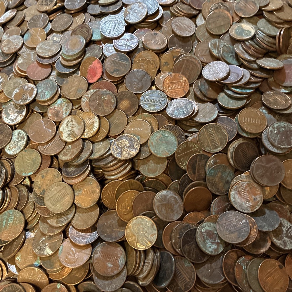 Copper One Cent Coins~~~25LBS~~~Culls, Discolored~~~Please Read Description