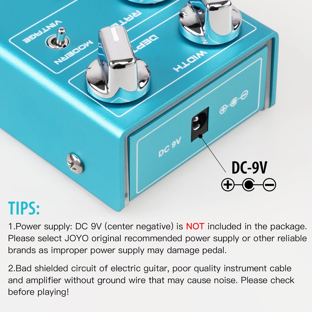 JOYO Chorus Guitar Pedal Multiple Chorus Effects Modern/Vintage True Bypass