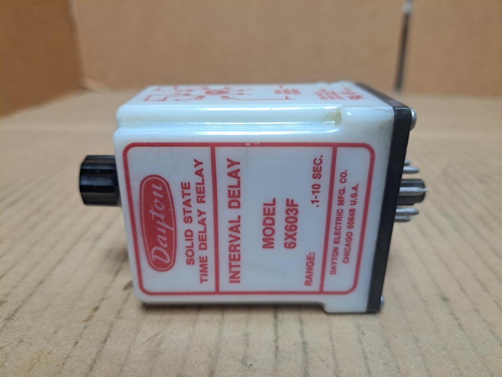 Dayton Solid State Time Delay Relay Model No. 6X603F