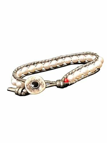 Pearlhill - 7mm - Woven Bracelet - Silver Leather
