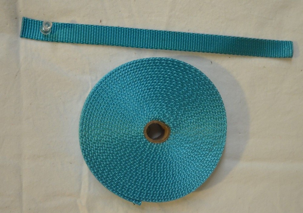 Webbing - 3/4" x 18 ft- Medium Weight Nylon - Turquoise (H39)