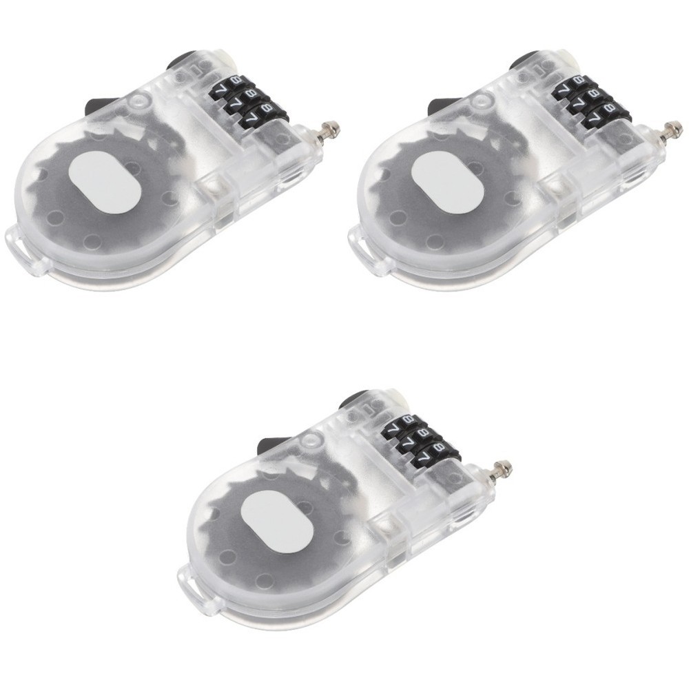 3 Count Combination Lock for Snowboard Heavy Duty Bike Ski Cable