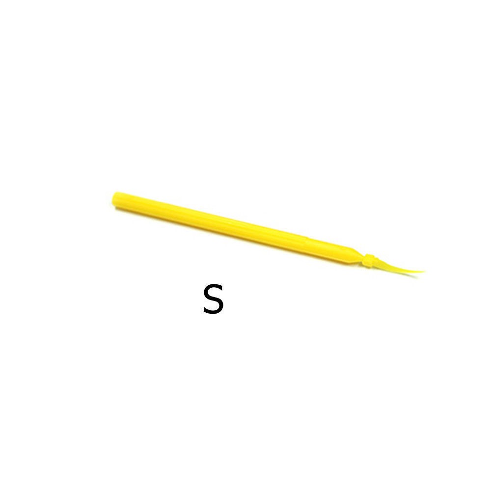 100 Pcs Dental Contoured Disposable Long Handle Small-Yellow Plastic Poly Wedge