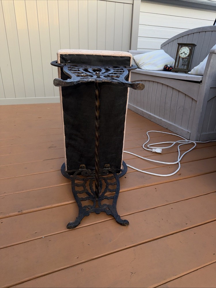 Antique Victorian Cast Iron Piano Bench Vanity Stool Needs Cleaning