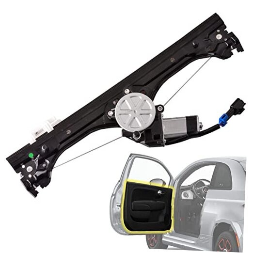 Front Left Driver Side Power Window Regulator with Motor Fiat 500 Driver Side