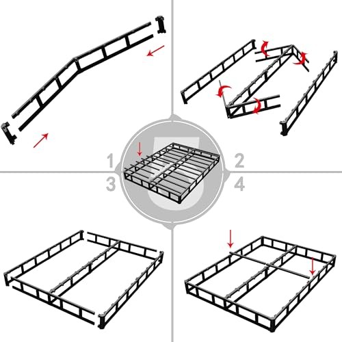 Box Spring - High Profile Box Spring for Bed, Sturdy Metal Frame Queen 7 Inch