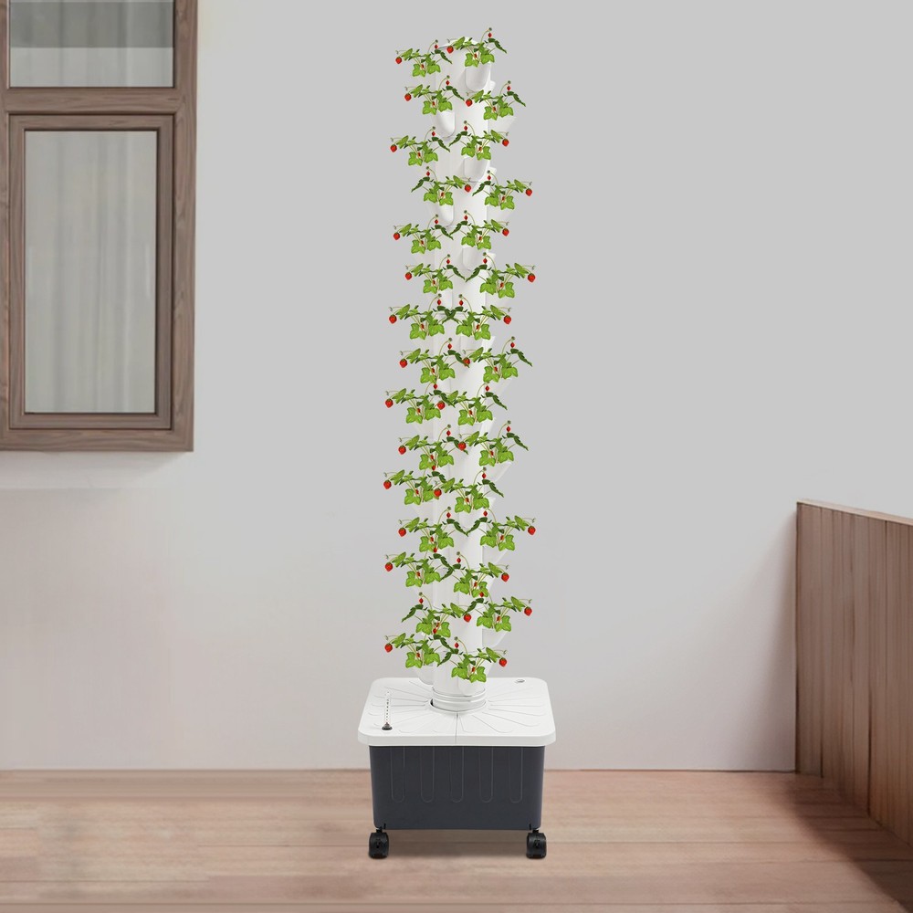 Vertical 45-Pots Hydroponics Tower Set Hydroponic Growing System Home Gardening