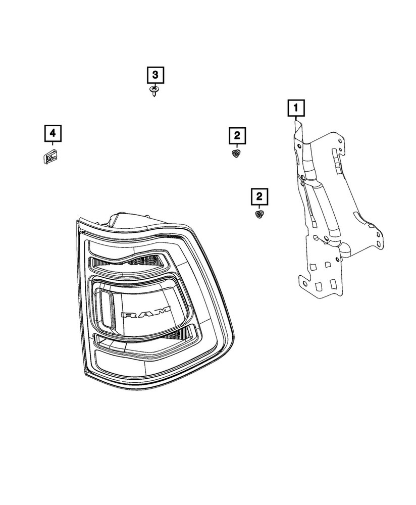 Genuine Mopar Tail Lamp Grommet 68522582AB