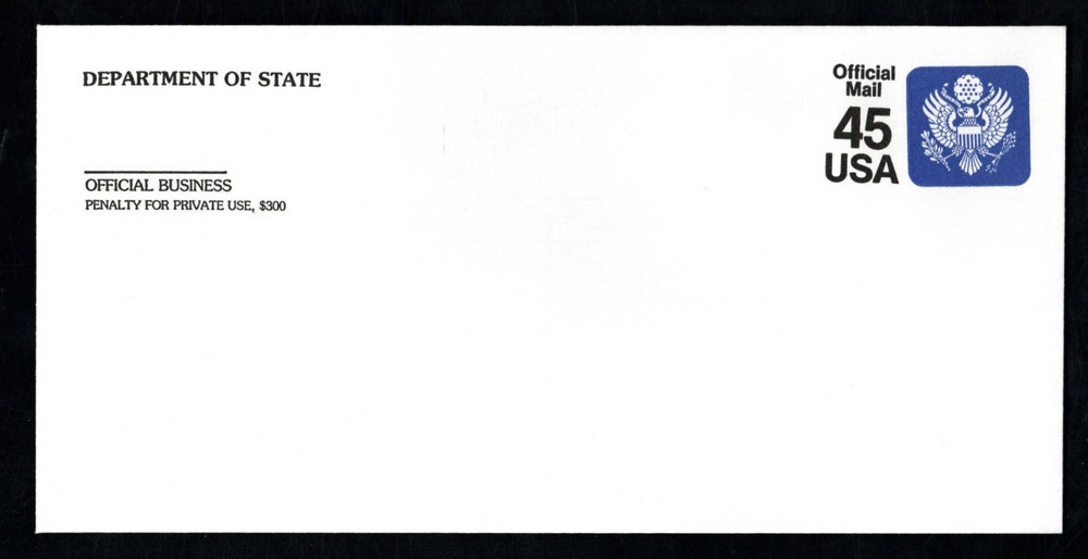 US Stamp - Official Mail - 45¢ Envelope (9" x 4 1/2") Mint Never Hinged