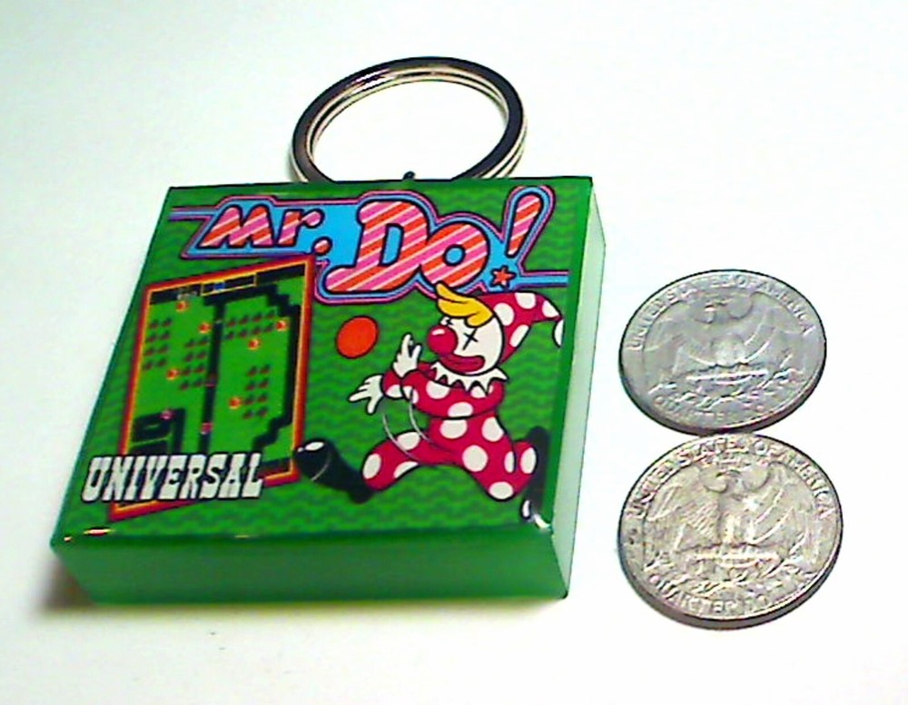 Mr. DO Arcade Coin Door accessory Keychain