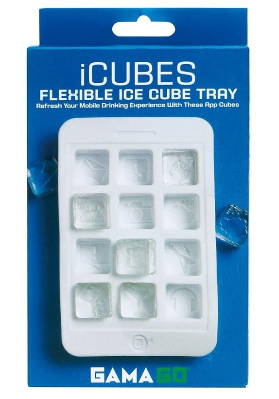 GAMAGO iCubes Ice Tray/Molds, White color App cubes