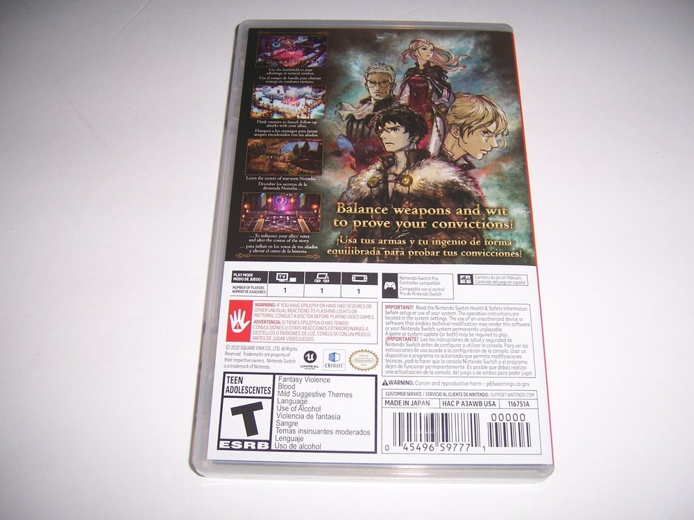 Original Box Case Replacement Nintendo Switch For Triangle Strategy