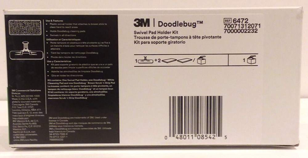 3M Doodlebug Threaded Pad Holder Kit 6472 (2 Pads + Holder per Kit) 08542 NEW