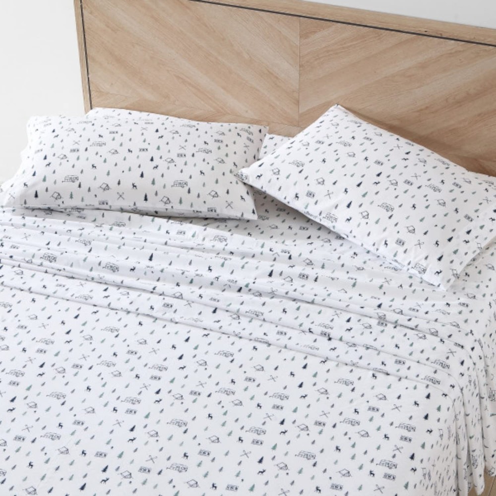 Eddie Bauer - Full Sheets, Cotton Percale Bedding Set, Crisp Cool Home Decor,