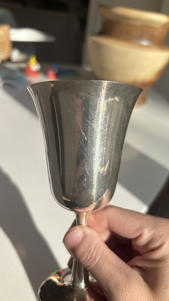 CRESCENT SILVER MFG Silverplate Wine Goblet, two cups
