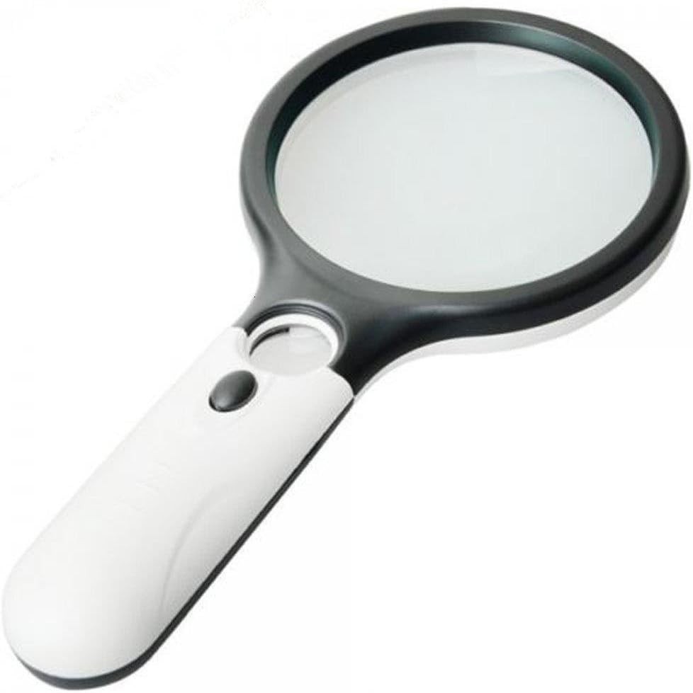 Magnifier 3 LED Light, 3X 45X Handheld Magnifier Reading Magnifying Glass Len...