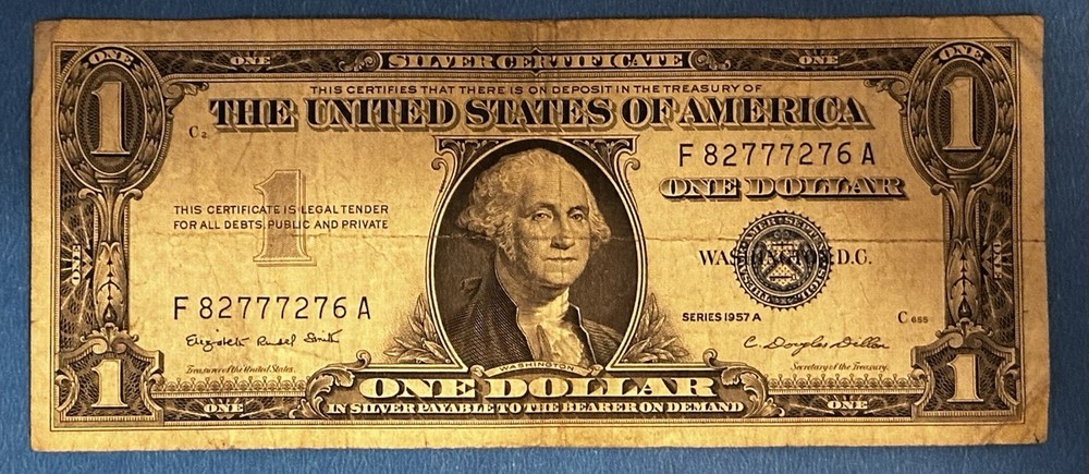 1957 A Silver Certificate Note Circulated