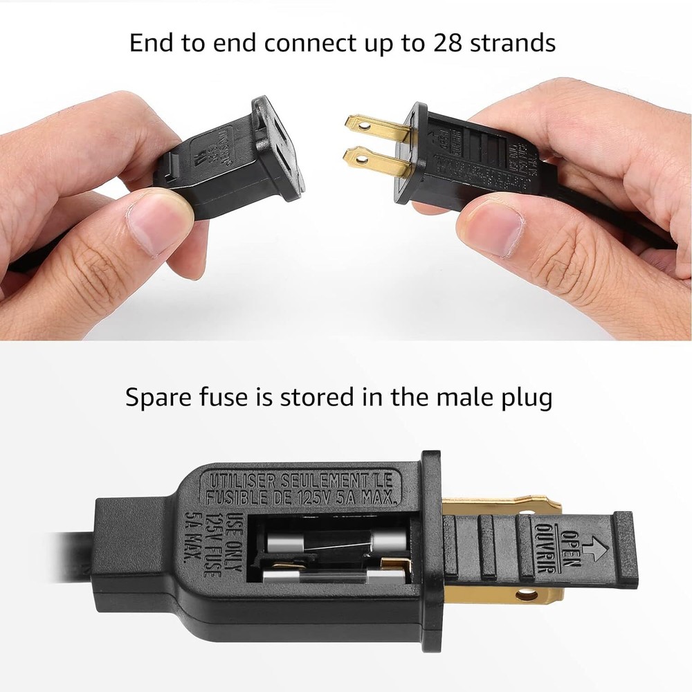 Solar String Lights -50~200Ft LED Outdoor String Lights -Shatterproof,Waterproof