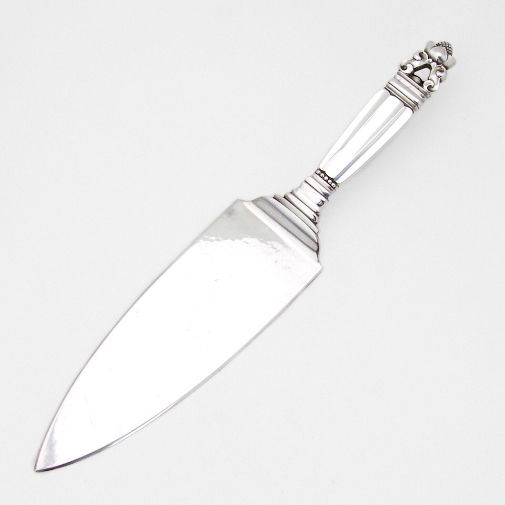 Acorn Pie Server Georg Jensen All Sterling Silver Mono S