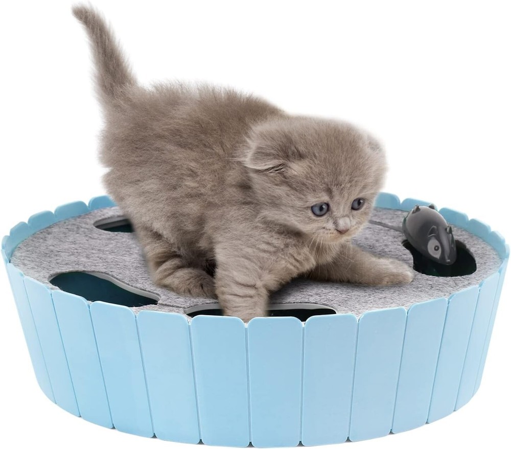 Pawabo Cat Toy with Running Mouse Electric Interactive Motion Automatic Rotating