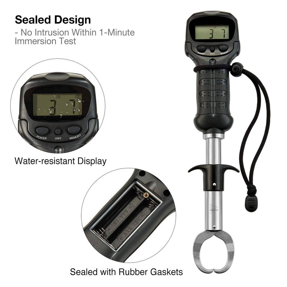Piscifun Fish Gripper with Digital Fish Scale, Memory Function Fishing Scale, Sa