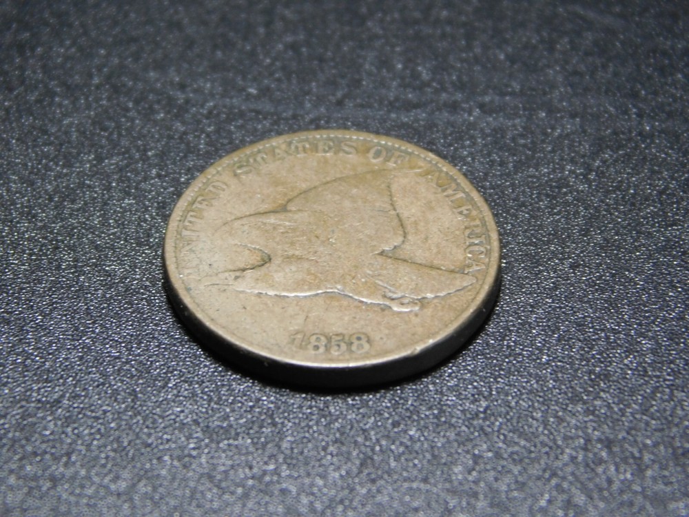 OLD US COIN 1858 FLYING EAGLE PENNY CENT