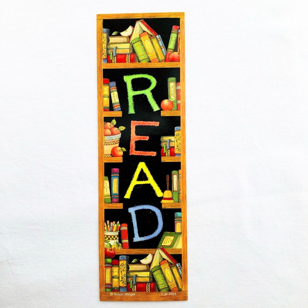 Susan Winget Colorful Bookmark READ Library Books