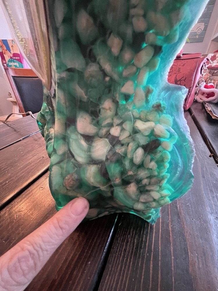 Vintage Lanshire Green River Rock “Vomit” Clock