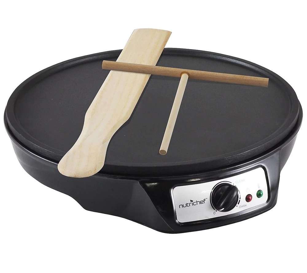 Nutrichef Electric Crepe Maker & Hot Plate Cooktop