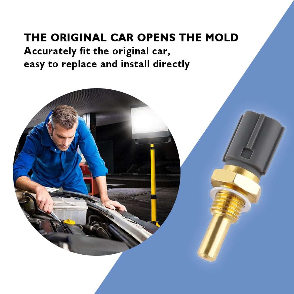 Engine Coolant Temperature Sensor - Professional Car 0.73x0.73x2.3 inch, Gold
