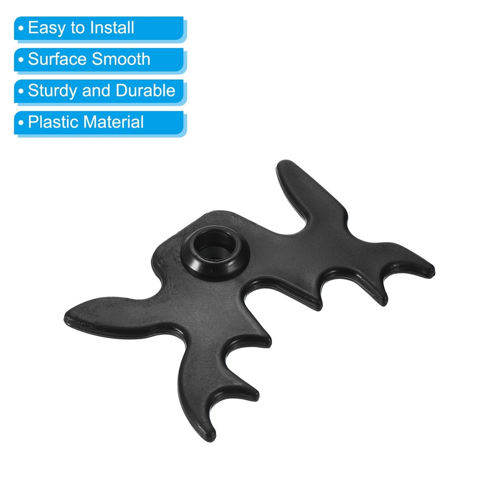 Billiard Bridge Head 13mm ID, 2pcs Plastic for Pool Table, Black