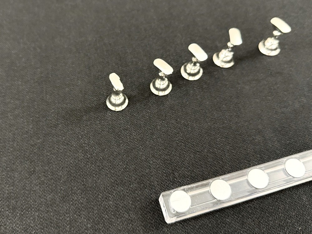 2 Set Silver Acrylic Nail Design Practice Stands Magnetic Nails Holders + Putty