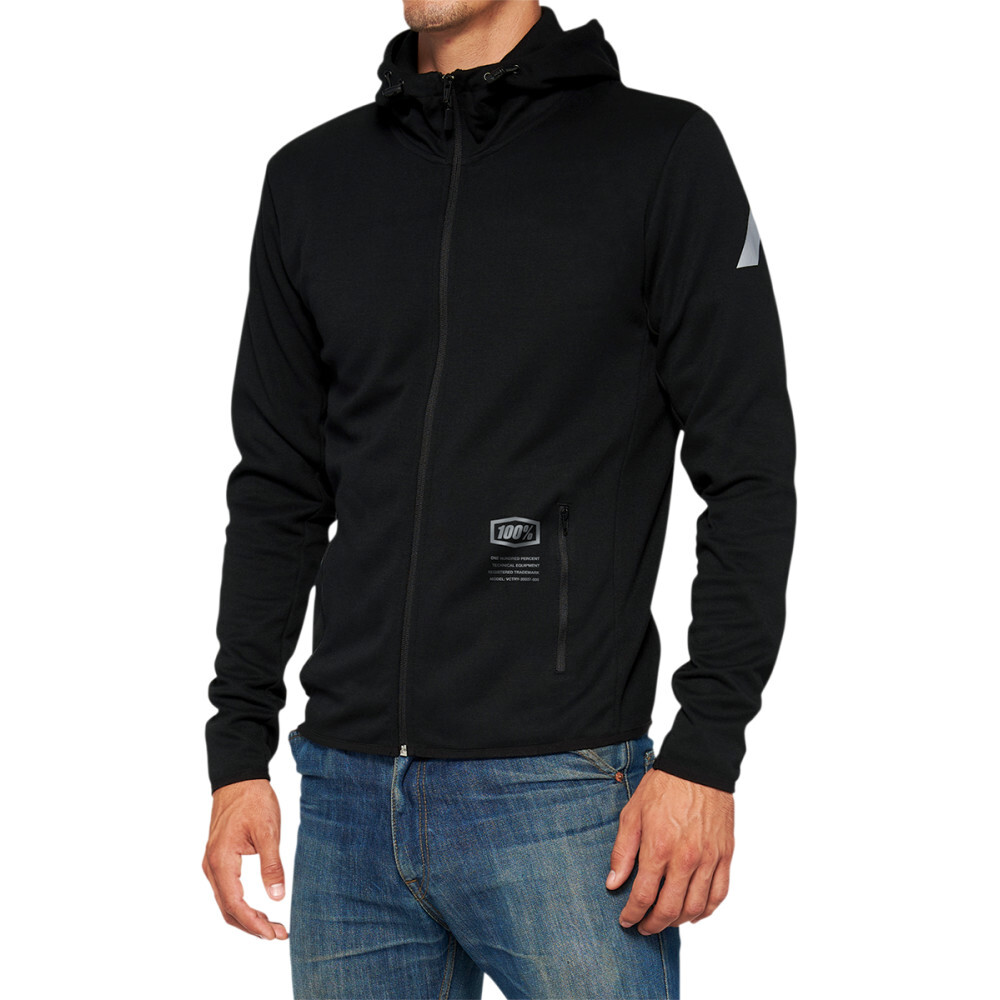 100% Viceroy Tech Zip Hoodie - Black | Small
