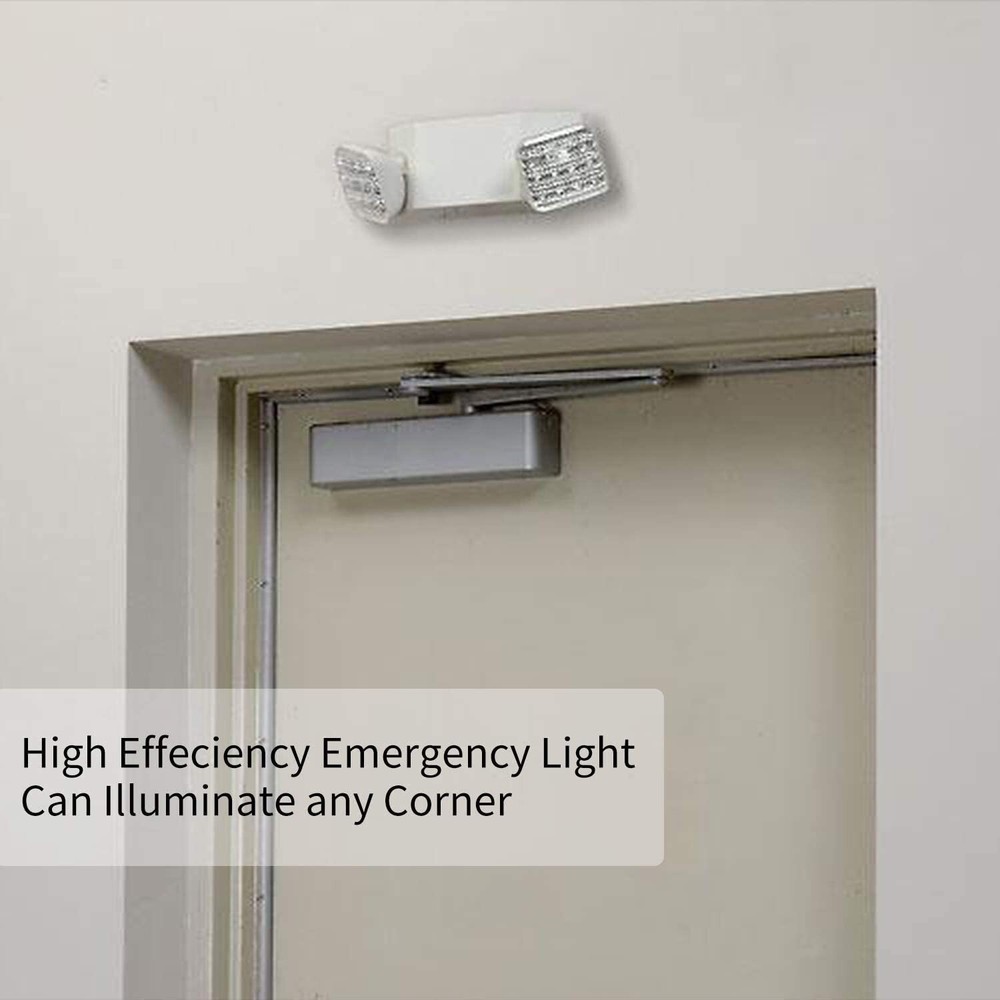 4 Pack LED Emergency Exit Light Adjustable 2 Head With Battery Back-up UL 924