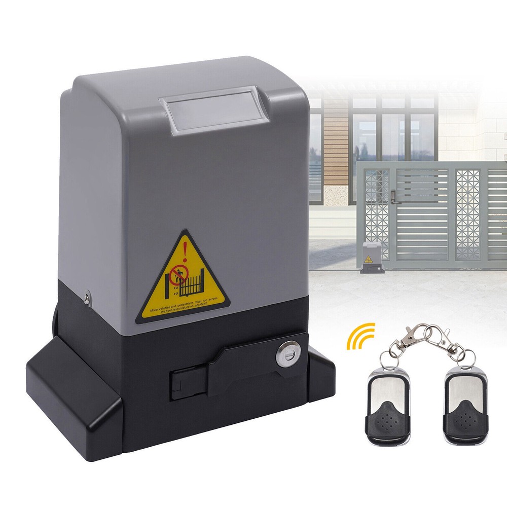 Electric Sliding Gate Opener Automatic Gates Operator AC Motor+2 Remote Control