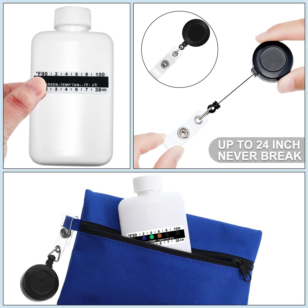 14 Pcs Urine Test Complete Kit 2 Portable Empty Bottles 10 Adhesive...
