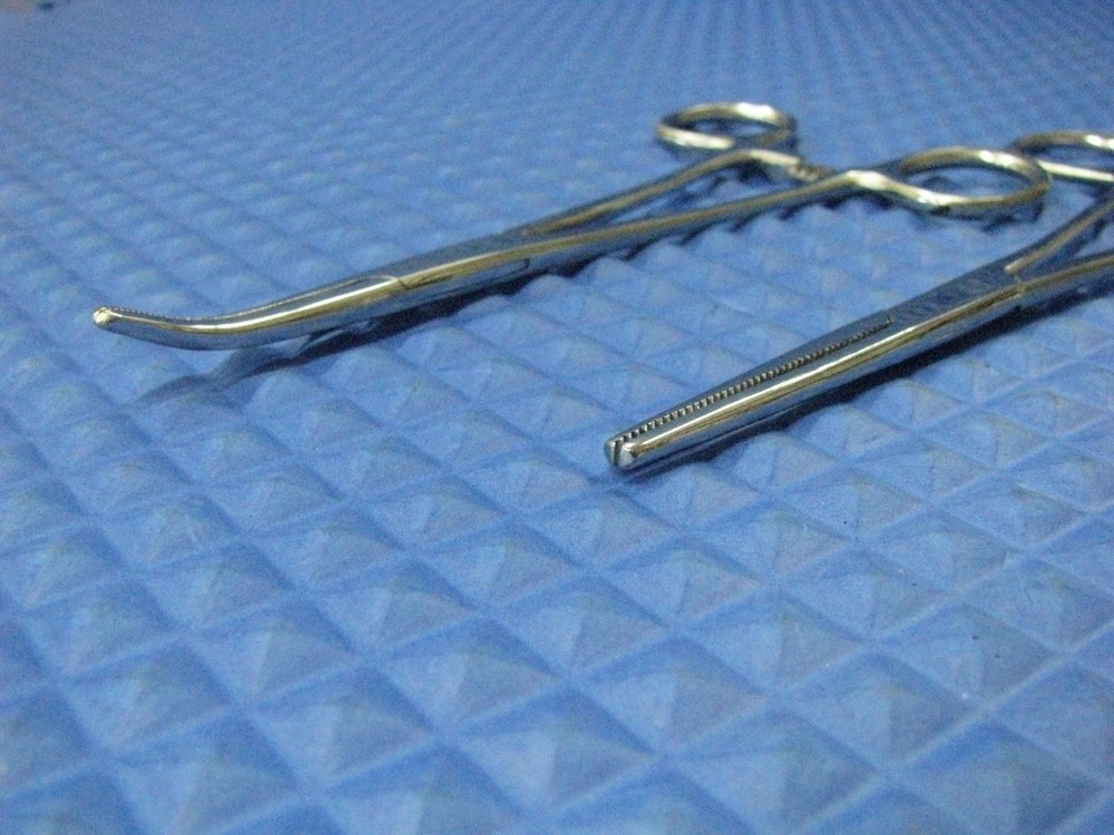 Fisherman's 6" Self-Locking Forceps Straight & Curved 2 PACK