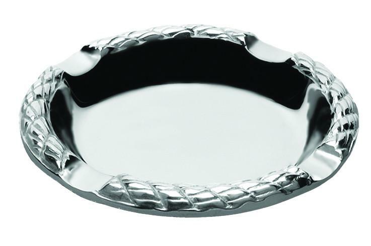 8" Rope Braid Pewter Cigar Ashtray