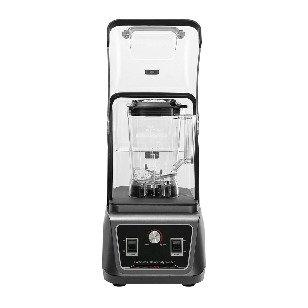 Silent Blender w/ Soundproof Shield Commercial Blender Machine Speed Control