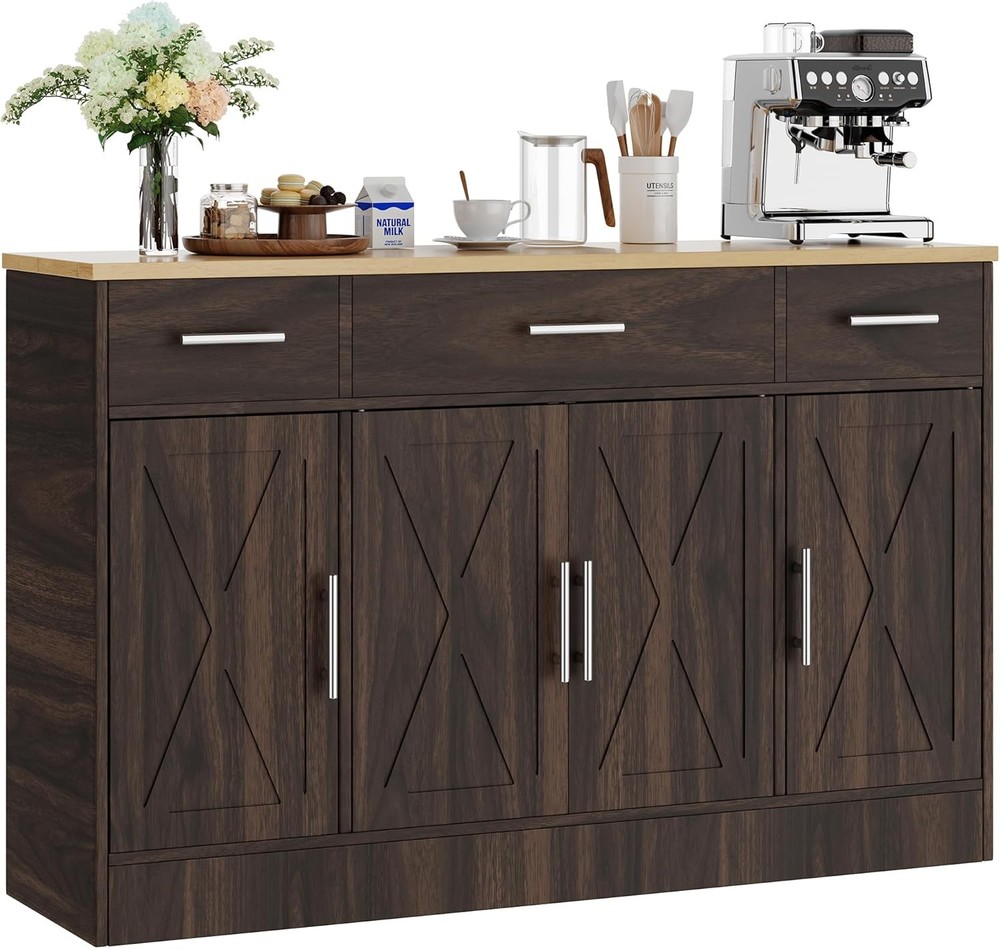 Buffet Cabinet with Stora, 53.4" Lar Kitchen Stora