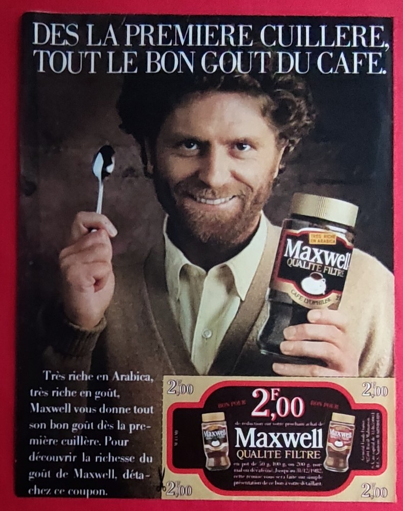 Press Advertising: CAFE Quality Filter by MAXWELL 1982