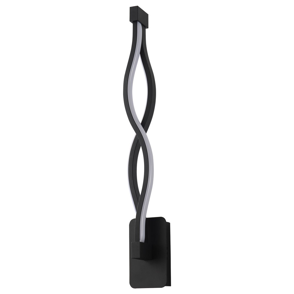 Modern Black Creative Wave Strip Led Wall Light Fixture Industrial Wall Sconce