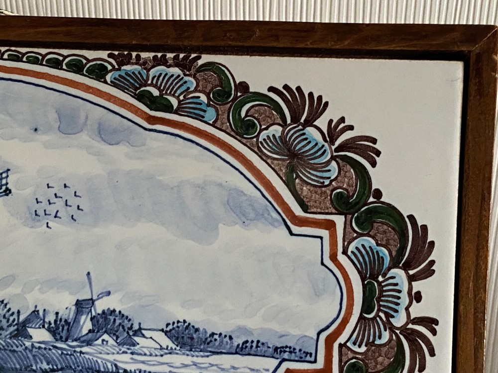 FREE SHIPMENT Unique handpainted TILE tableau Tichelaar Holland