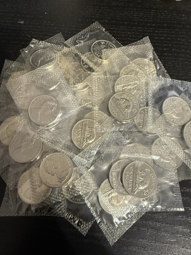 25x 1966 Canada 5 Cent Coins Proof-like PL Uncirculated