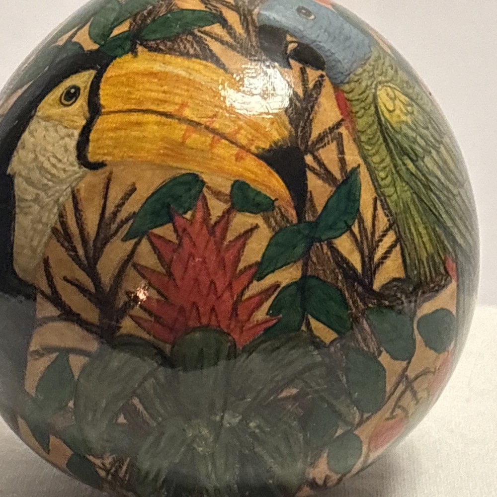 Hand-Painted Round Hanging Gourd