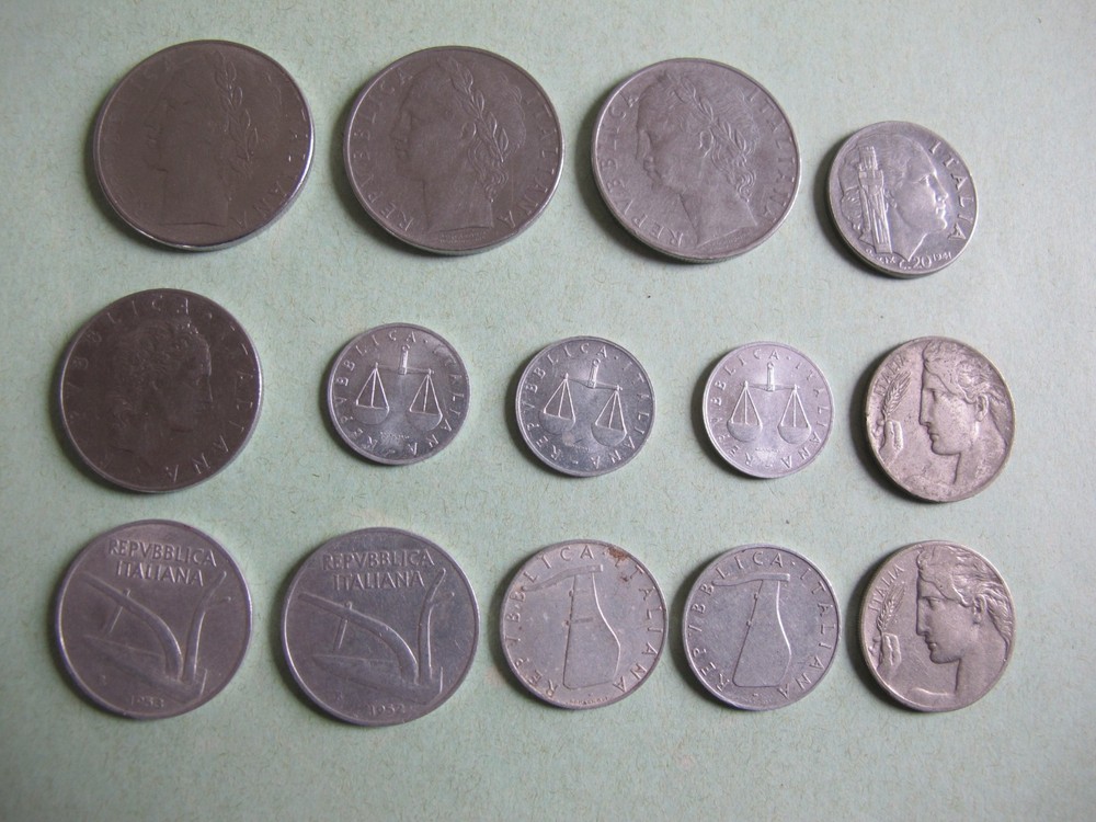 14 Italy Coins