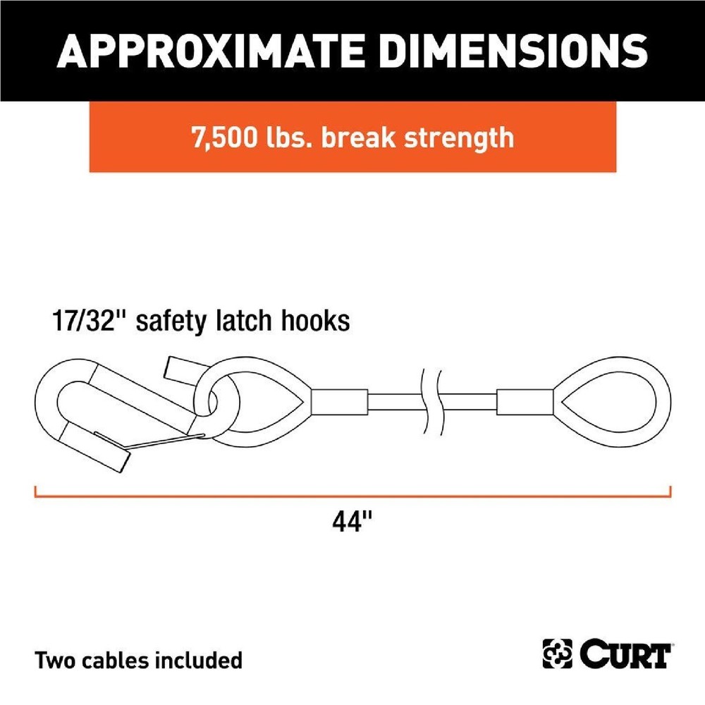 Curt 80176 Safety Cables